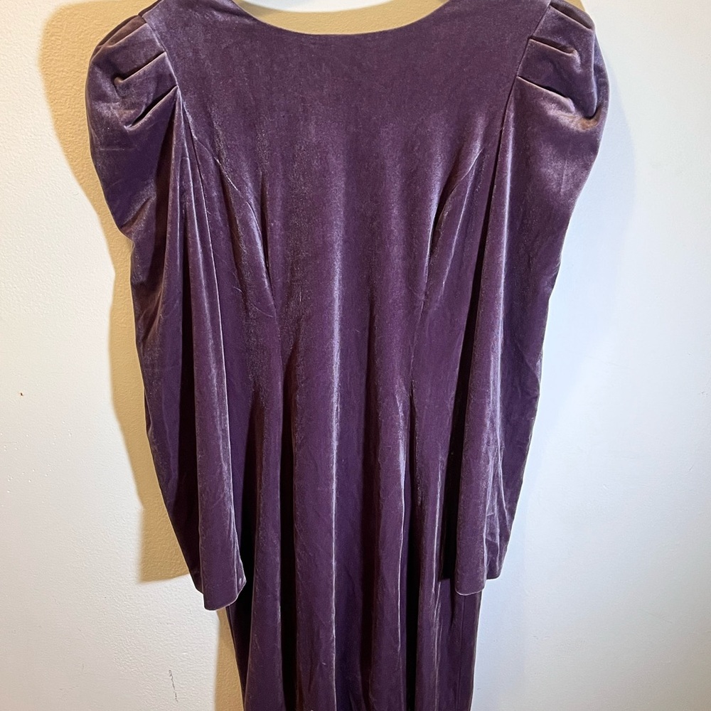 Vince Camuto Purple Long Sleeve Dress